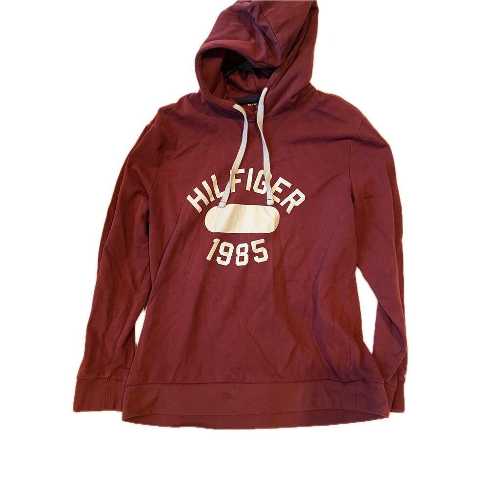 Tommy Hilfiger Red Pullover Sleep Hoodie Mens L